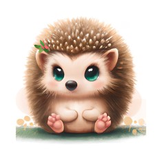 Sticker decorativ, Arici, Maro, 55 cm, 6432ST foto