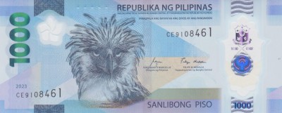 Bancnota Filipine 1.000 Piso 2023 - PNew UNC ( polimer - vezi descriere ) foto