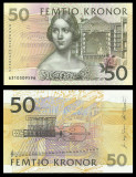 SUEDIA █ bancnota █ 50 Kronor █ 1996 █ P-62a █ UNC necirculata