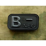 Patch Bloodtype B NEG cauciuc, Blackops JTG
