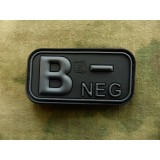 Patch Bloodtype &quot;B NEG&quot; cauciuc, Blackops JTG