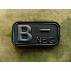 Patch Bloodtype "B NEG" cauciuc, Blackops JTG