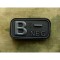 Patch Bloodtype B NEG cauciuc, Blackops JTG