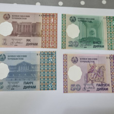 bancnote tadjikistan/tajikistan set 1999 8v.