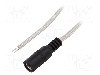 Cablu alimentare DC, cabluri, DC 5,5/2,5 soclu, transparent, 0,25m, BQ CABLE - DC.CAB.8400.0020
