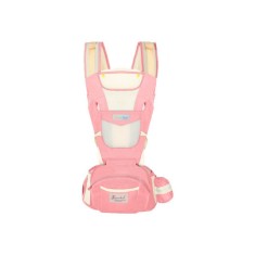 Marsupiu ergonomic cu scaunel All in One Rosu/Roz
