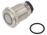 Comutator anti-vandalism SPST 10A/24VDC cu iluminare LED albastră