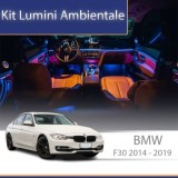 Lumini ambientale BMW Seria 3 (F30) 2014-2019 dedicat set complet cu trimuri control telefon sau sistem original CarStore Technology