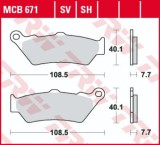 Set placute frana TRW MCB671SH - Aprilia ETV - Pegaso - BMW C1 - F650 - Ducati Monster - Honda CB - NT - Yamaha DT125 - XT660