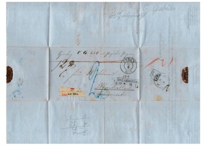 Germania 1862 - Plic circulat Koln-Rolandseck foto