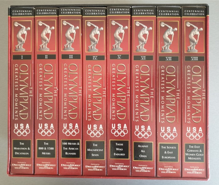 Colecție Casete Video VHS &ndash; &bdquo;The Olympiad Greatest Moments&rdquo; &ndash; Ediție Centenară (Set complet, 8 volume)
