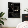 VidaXL Dulap de bijuterii cu oglindă de perete, negru, 37,5x10x90 cm 353224