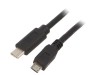 Cablu USB 2.0 Micro USB-B la USB-C Aurit 1.8m Negru, Gembird