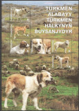 TURKMENISTAN 2013 FAUNA ANIMALE DOMESTICE CAINI ALABAY MICHEL 50 EURO, Nestampilat