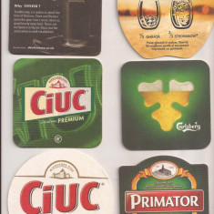 N31 - Lot 10 bucati diferite - suport pentru bere din carton / coaster