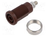 Conector banană 4mm maro cu izolație 36A 1kV ELECTRO-PJP
