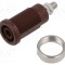 Conector banană 4mm maro cu izolație 36A 1kV ELECTRO-PJP