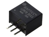 Convertor DC/DC 3,3V 500mA GAPTEC - Eficiență 82%, Montare THT