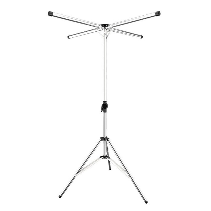 Uscator de Rufe, Pliabil, Telescopic, 4 Brate, din Otel Inoxidabil, Rezistent la Vreme Rea, Gri