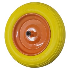 Roata din poliuretan cu butuc pentru roaba, fara camera, 3.50-8
