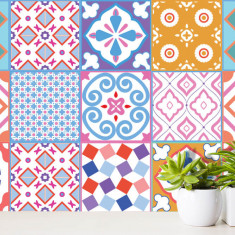 Sticker faianta - Classic Moroccan Colourful Mixed SET 2 - 24 buc - 15x15 cm