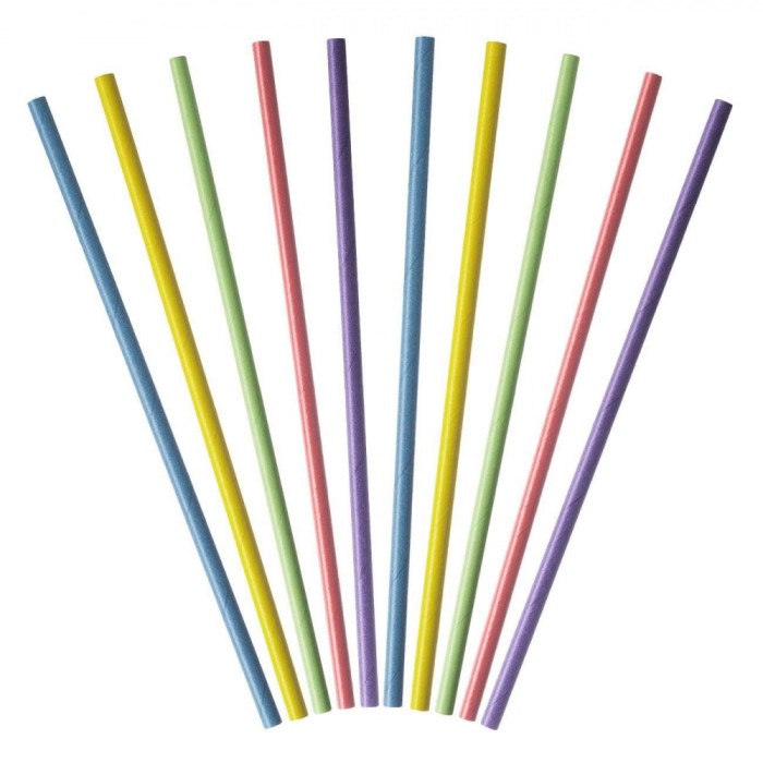 Paie Hartie Drepte, Set 50 Bucăți, Multicolor, 5x190mm