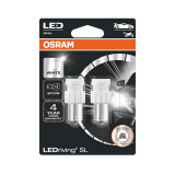 Cumpara ieftin Set 2 becuri LED pentru marsarier sau lumini de zi auto Osram LEDriving SL 6000k alb rece P21W BA15s 12V 7506DWP-02B