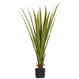 HOMCOM Plantă artificială tip agave &icirc;n ghiveci, &icirc;nălțime 90 cm, 16 frunze, interior și exterior, realism ridicat | Aosom Romania