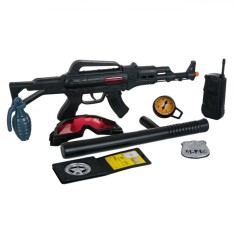 Set Jucării Poliție, Accesorii Multicolor, 8 Bucăți, V&acirc;rsta 3+ Ani