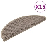 Cumpara ieftin Covorașe scări autoadezive aspect sisal, 15 buc. bej 56x17x3cm