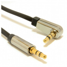Cablu Audio Stereo 3.5 mm, 0.75 m, Unghi 90 Grade foto
