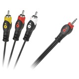 Cablu Audio Video Jack 3.5mm la 3 RCA, 4 Canale, 3 metri, A/V/M