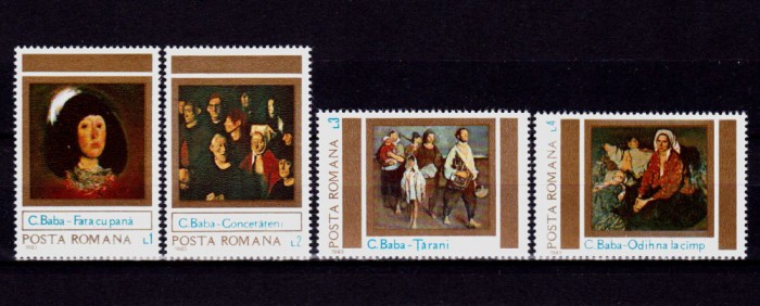 ✅RO 1983 LP 1085 &quot;Reproduceri de arta - Corneliu Baba&quot; , serie ,MNH