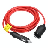 Prelungitor Bricheta Auto 12V 24V, 3.6m, Cablu Alimentare Frigider Auto, Aspirator, Compresor, Mufa Tata-Mama, Rosu/Negru