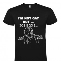 Tricou i’m not gay 20 $ is 20 $, 100% bumbac, cod produs T18