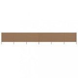 vidaXL Paravan anti-v&acirc;nt cu 6 panouri gri taupe 800x120 cm textil