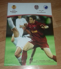 Program Fotbal CFR Cluj FC Copenhaga 2009 Europa league bilet Romania foto