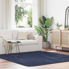 vidaXL Covor shaggy cu pom &icirc;nalt, NAVARRA, bleumarin, 200x200 cm