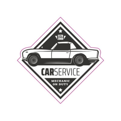 Abtibild &amp;quot;RETRO CAR SERVICE&amp;quot; Cod:TAG 014 / T2 Automotive TrustedCars foto