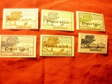 Serie Noua Caledonie 1941 supratipar France Libre ,6val.sarn. ,val.3 si10 fara g, Nestampilat