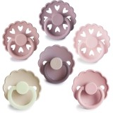 FRIGG 6-Pack Pacifiers Round Silicone Size 2 suzetă Blooming Love 6 buc