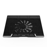 STAND Notebook Zalman &quot;NS300&quot;, max. 17 inch,sita metal, 1xfan,200mm,760 RPM, USB-Cx1,USB 2.0x3, RPM fan/LED ctr, cable manag, ajustabil pe inaltime 6