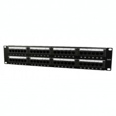 PATCH PANEL GEMBIRD 48 porturi Cat6 2U pentru rack 19&quot; black NPP-C648CM-001