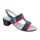 Sandale dama din piele naturala lac - Mdel Rosu Bleumarin S7RBL