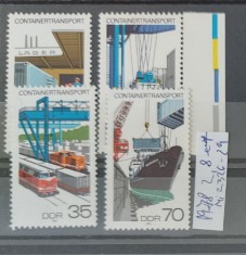 TS21 - Timbre serie DDR 1978 Mi2326 -29 Maritim - feroviar foto