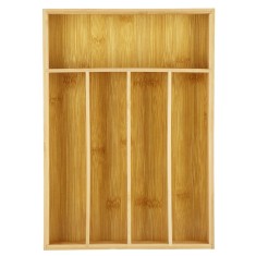 Organizator tacamuri si ustensile bucatarie, bambus, 25x35x5cm Household NewTrend