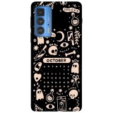 Husa compatibila cu Motorola G50 model Spooktober, Silicon, TPU, Viceversa, Transparent, Carcasa