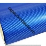Cumpara ieftin Folie carbon 3D albastru metalizat