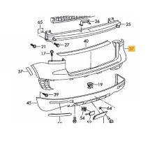 Bara spate Vw Touareg (7l), 10.2002-12.2006; Vw Touareg (7l2), 01.2007-04.2010, Spate, Aftermarket foto