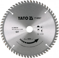 YATO Disc circular pentru aluminiu 180 x 20 x 2.4 T60 foto